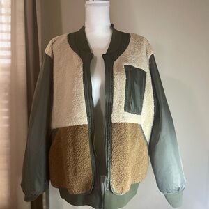 Reversible Colorblock Bomber Jacket